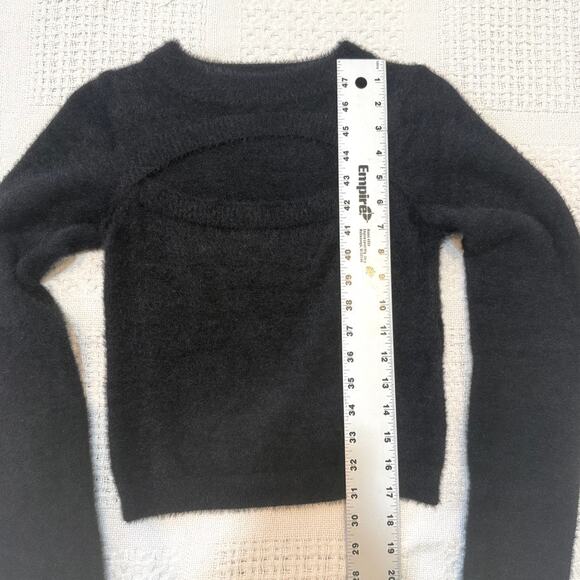 Goodnight Macaroon medium cutout fuzzy sweater top SP 2932 - Picture 3 of 10